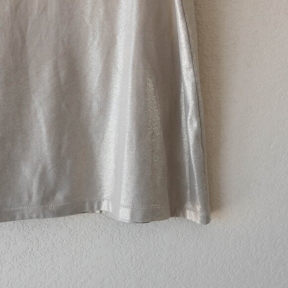 Chico's Size 3 / XL Gold Sleeveless Shimmer Shell Top Neutral Wide Strap Cami - Picture 9 of 10